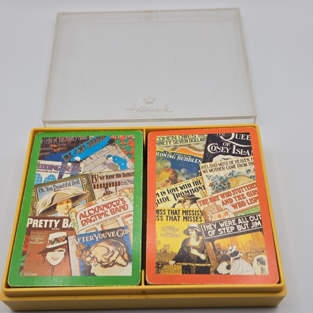 Hallmark Advertising Theme Collectible Boxed Playing Cards Set Modern 2 Decks